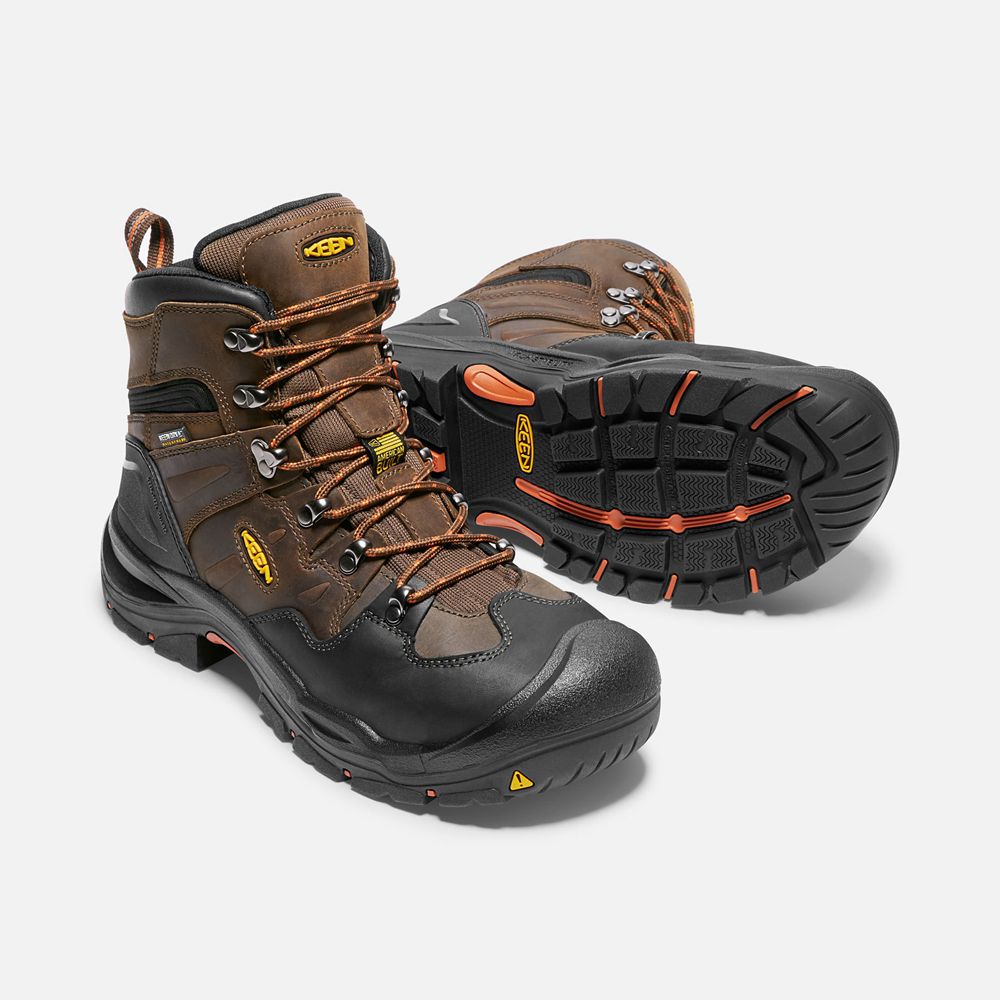 Keen Laarzen Heren Bruin/Zwart - Coburg 6\" Waterproof (Steel Toe) - 52780-CMSR